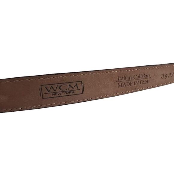 Small WCM New York Croc Brown Italian Calfskin Women's Belt USA - Picture 4 of 8